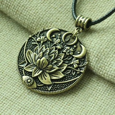 Lotus Midnight Bloom Necklace-Your Soul Place